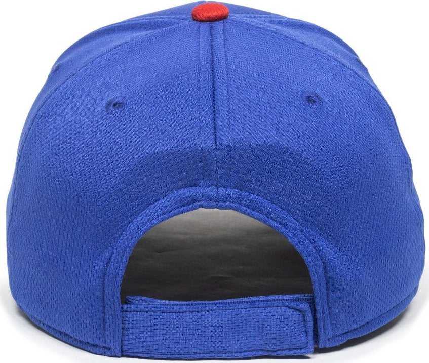 OC Sports MIN-350 MiLB Replica Polyester Baseball Cap - Kannapolis Cannon Ballers Royal Red - HIT a Double - 2