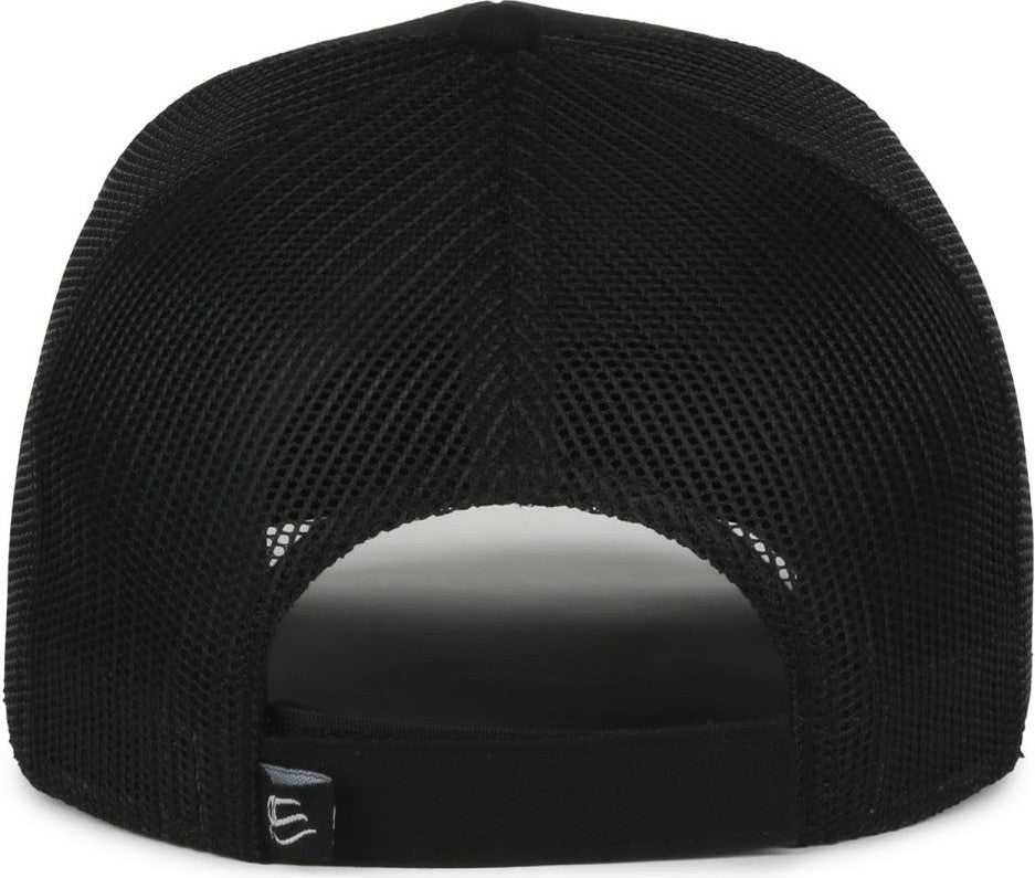 Oc Sports Usa-300m Brushed Twill with Flag Visor Insert Cap - Black - Osfm