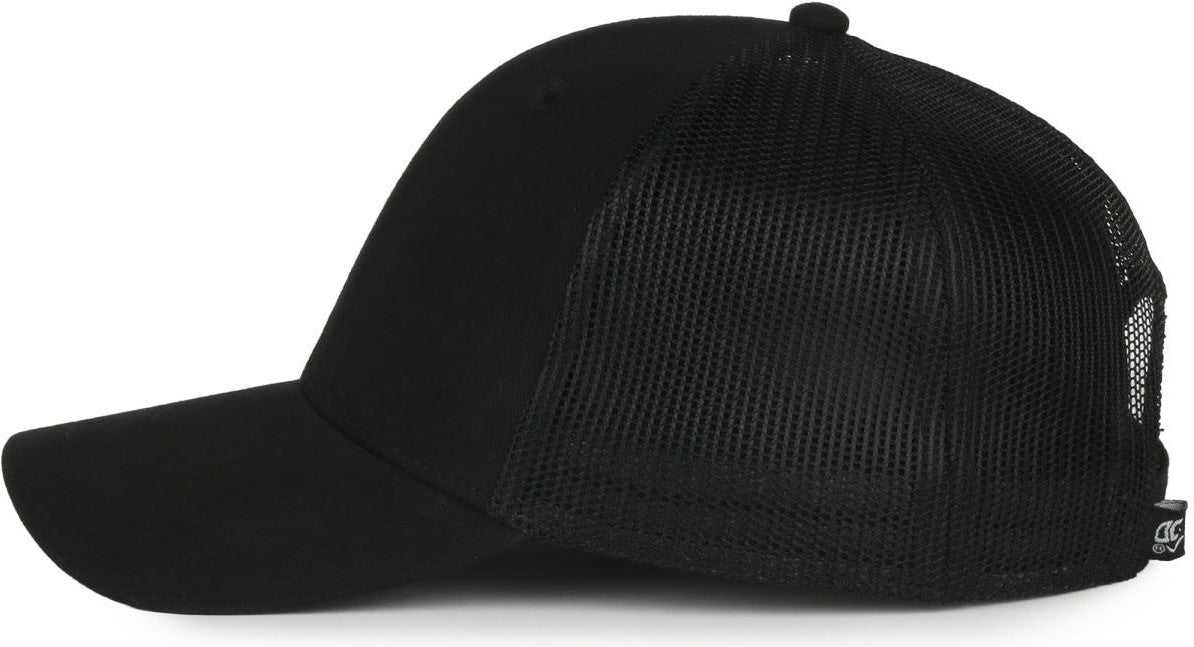 Oc Sports Usa-300m Brushed Twill with Flag Visor Insert Cap - Black - Osfm