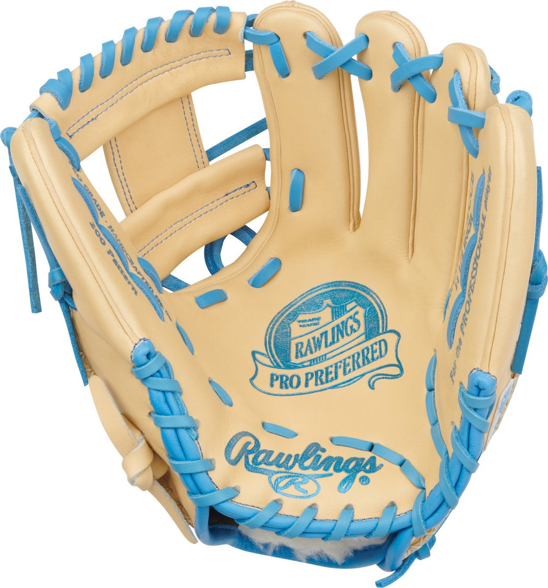 Rawlings Pro Preferred Model 11.50" Infield Glove PROS204-2CCB - Camel Columbia Blue