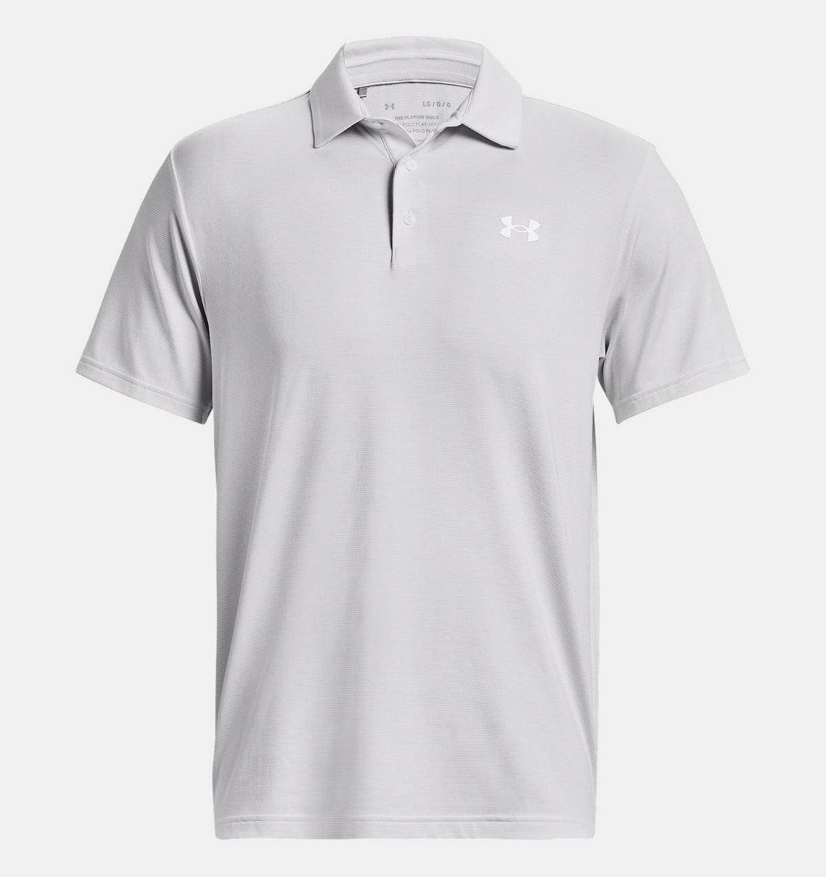 Under Armour 1378676 Men's Playoff 3.0 Stripe Polo - White  Halo Gray