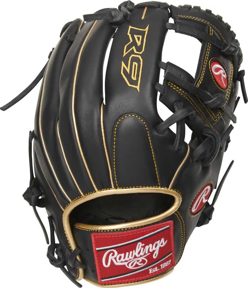 Rawlings R9 Series 11.50&quot; 200-Pattern Infield Glove R9204-2BG - Black Gold - HIT a Double - 1