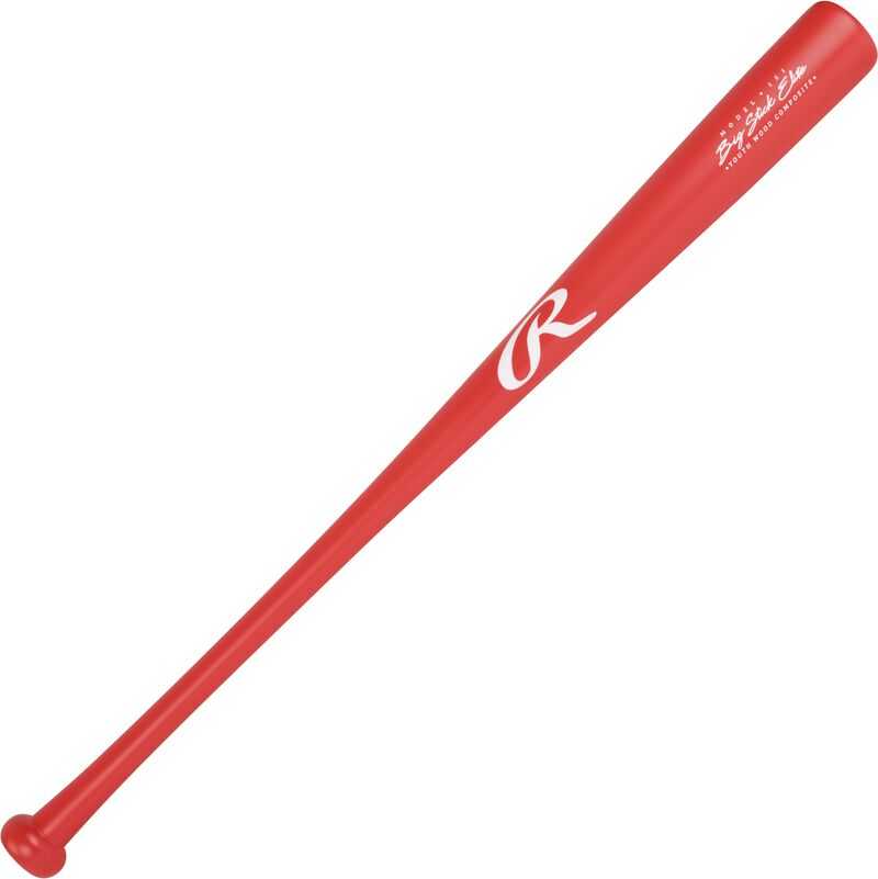Rawlings Big Stick Elite 151 Maple/Bamboo Composite Wood Baseball Bat - Red - HIT a Double - 2