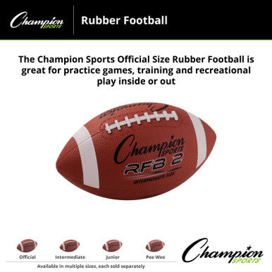 Champion Sports RFB Rubber Football - Ea