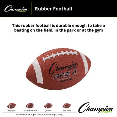 Champion Sports RFB Rubber Football - Ea