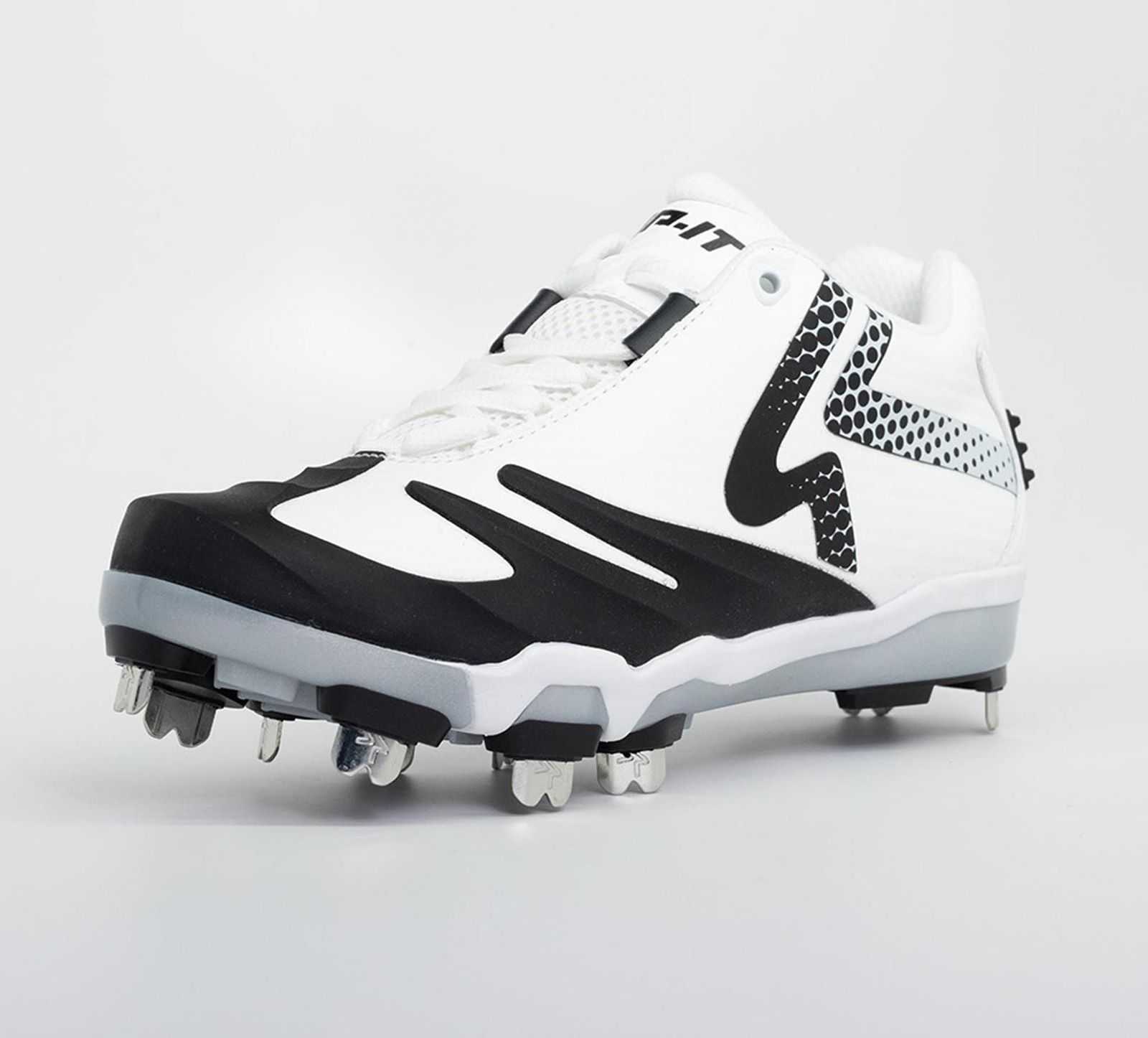 Rip-it Ringor Pro Swiftstep Women’s Metal Softball Cleats - White Black