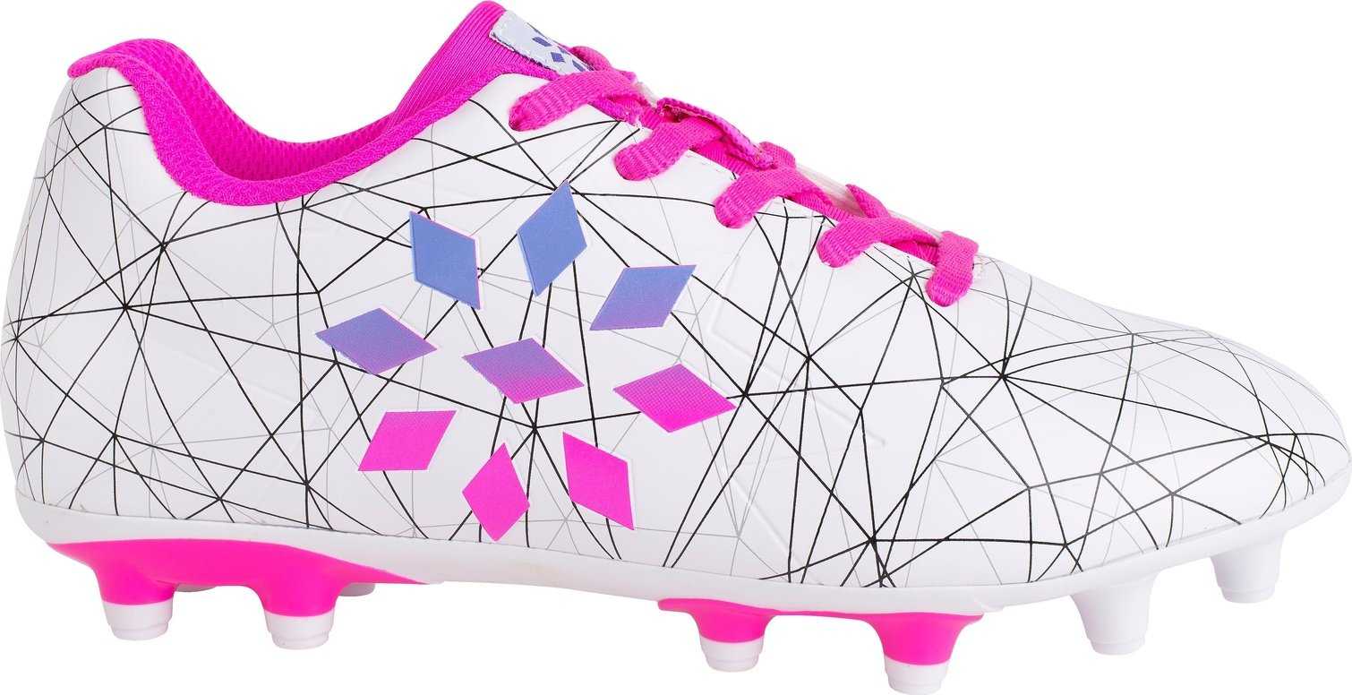 RIT-IT Girls Soccer Cleat - White Pink Glo