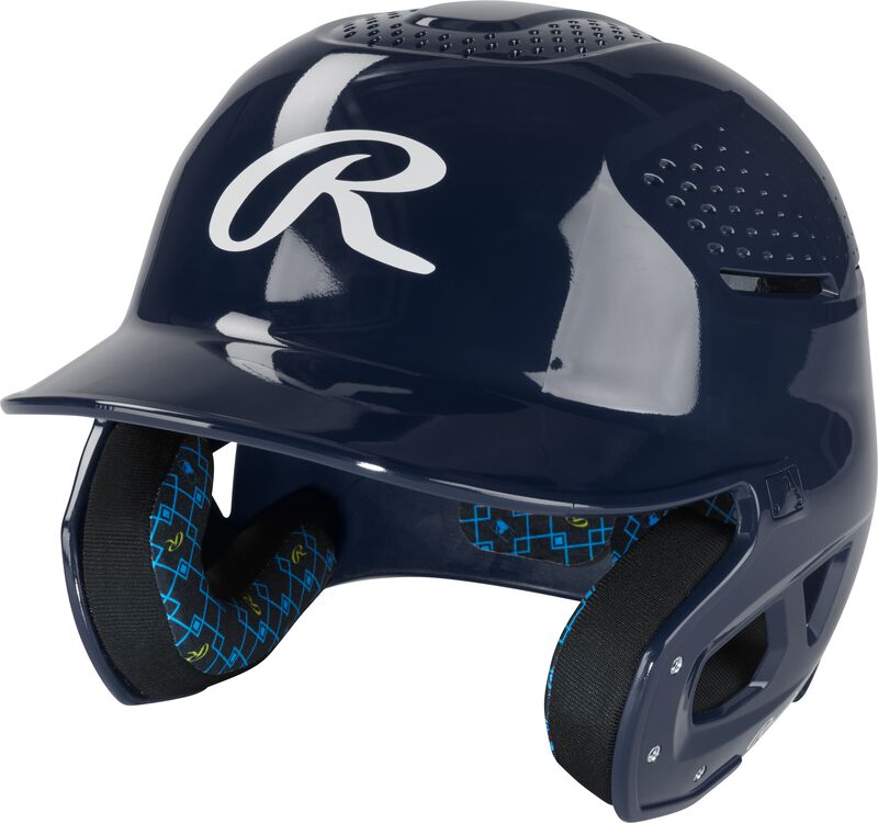 Rawlings RX2 Series Gloss Batting Helmet - Navy - HIT a Double