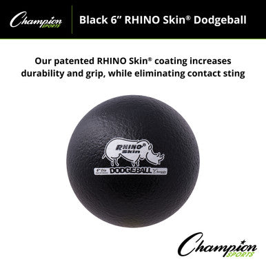 Champion Sports RXD6 6&quot; Rhino Skin Low Bounce Dodgeball - Ea