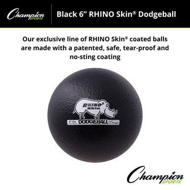 Champion Sports RXD6 6&quot; Rhino Skin Low Bounce Dodgeball - Ea