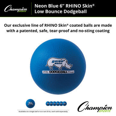 Champion Sports RXD6 6&quot; Rhino Skin Low Bounce Dodgeball - Ea