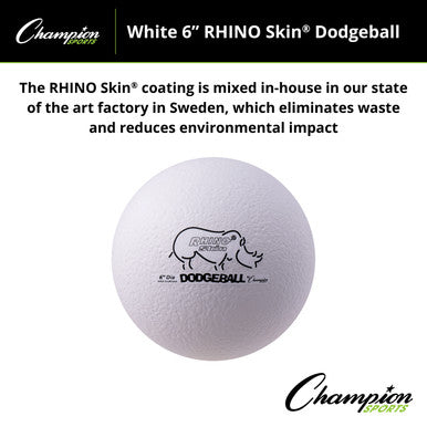 Champion Sports RXD6 6&quot; Rhino Skin Low Bounce Dodgeball - Ea