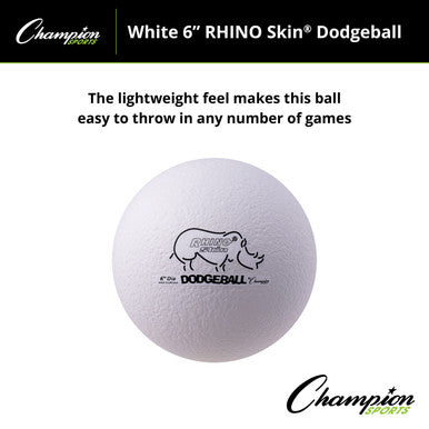 Champion Sports RXD6 6&quot; Rhino Skin Low Bounce Dodgeball - Ea