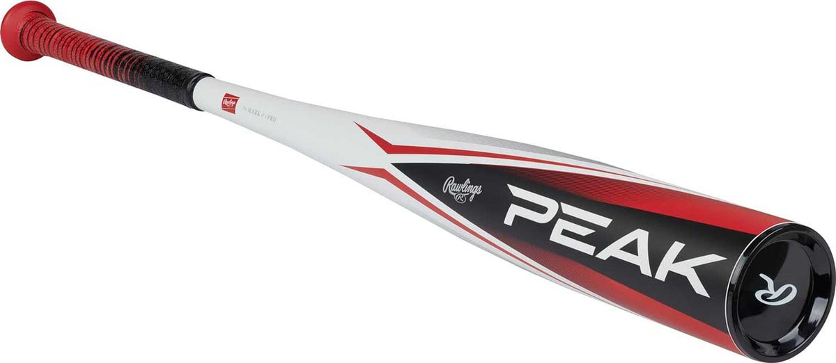 Rawlings 2024 Peak -10 2 3/4&quot; USSSA Bat - Red White - HIT a Double - 2