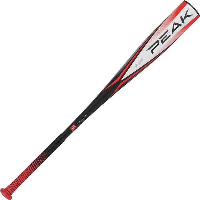 Rawlings 2024 Peak -10 2 5/8&quot; USA Approved Big Barrel Bat - Black Red - HIT a Double - 3