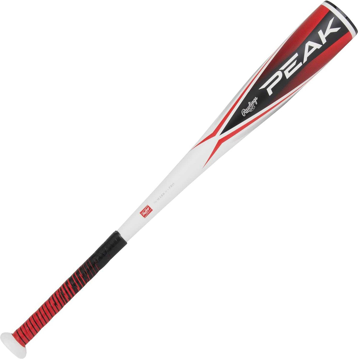 Rawlings 2024 Peak -11 2 5/8&quot; Coach Pitch Bat - Red White - HIT a Double - 3