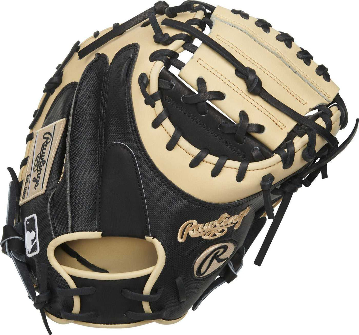 Rawlings Heart of the Hide Yadier Molina 34.00&quot; Catcher&#39;s Mitt PROYM4BC - Black Camel - HIT a Double - 1