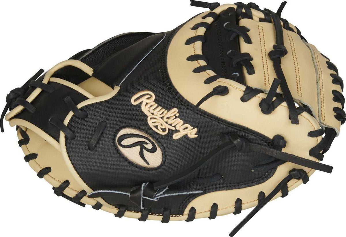 Rawlings Heart of the Hide Yadier Molina 34.00&quot; Catcher&#39;s Mitt PROYM4BC - Black Camel - HIT a Double - 4