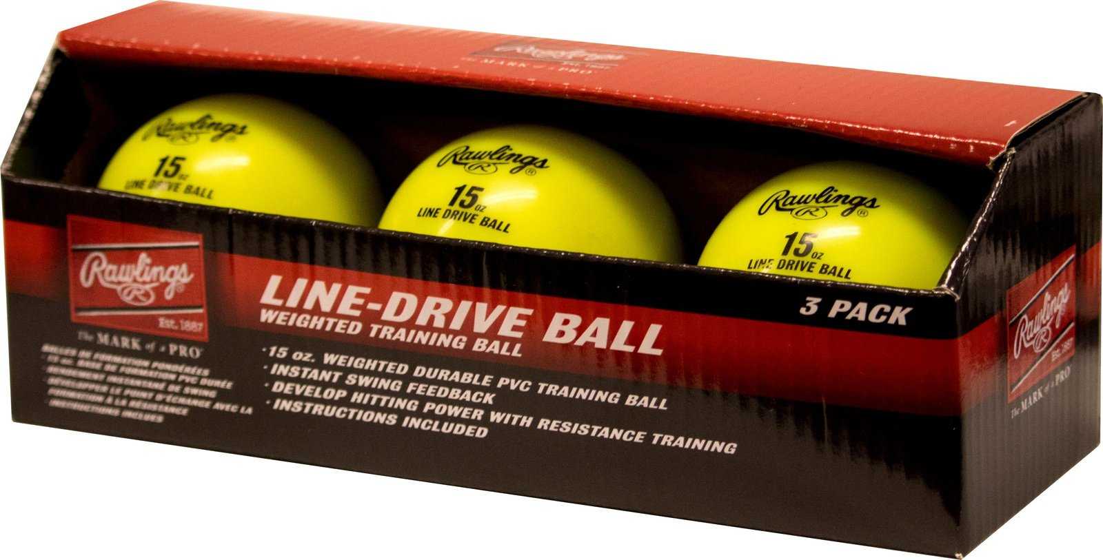 Rawlings Line-Drive Training Ball (3 Pack) - Yellow - HIT a Double