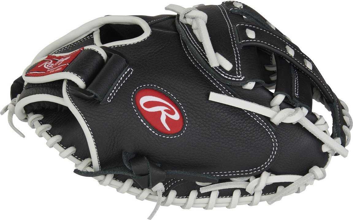 Rawlings Shut Out Series 31.50&quot; Fastpitch Catcher&#39;s Mitt RSOCM315BW - Black White - HIT a Double - 4