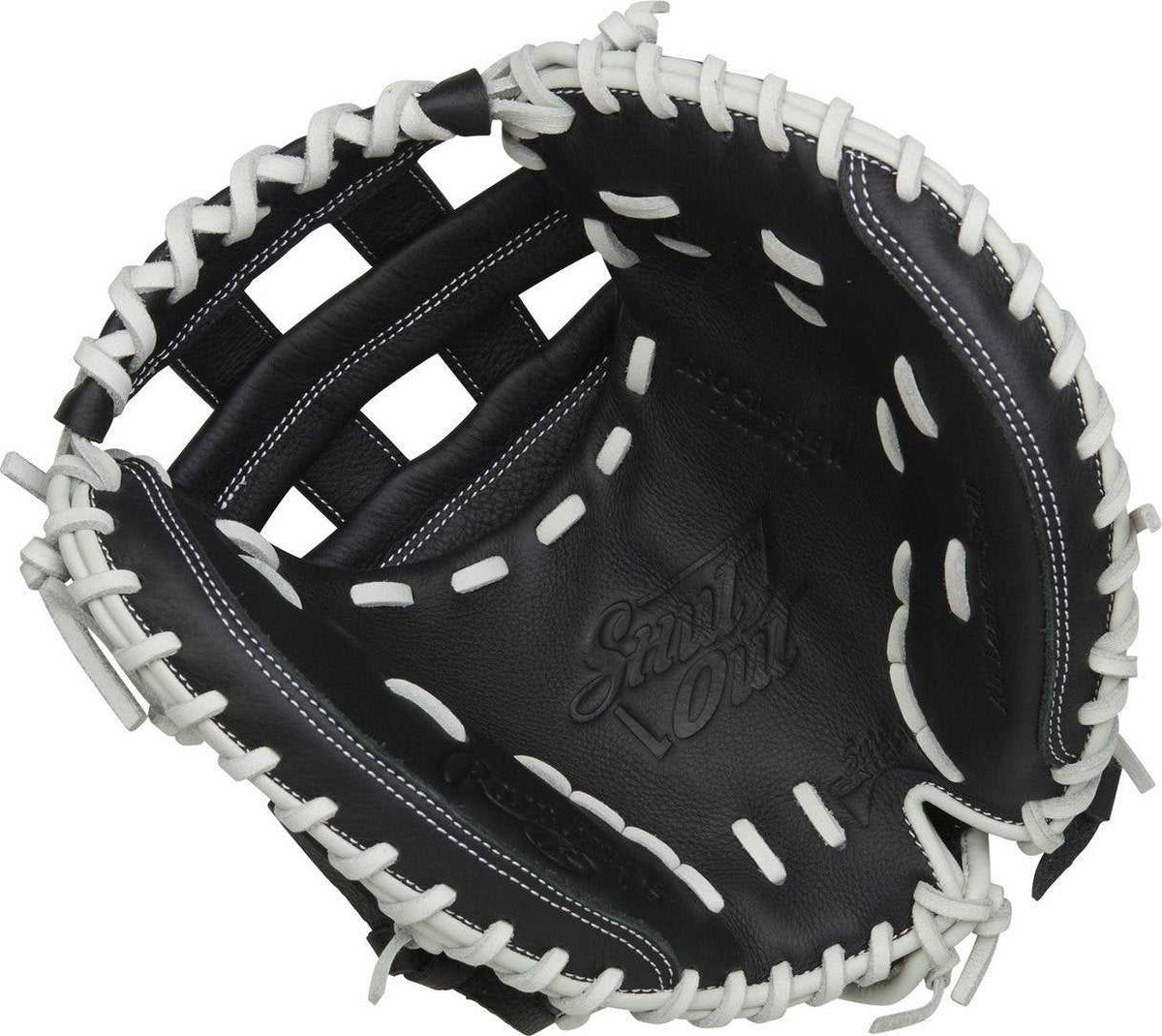 Rawlings Shut Out Series 31.50&quot; Fastpitch Catcher&#39;s Mitt RSOCM315BW - Black White - HIT a Double - 2
