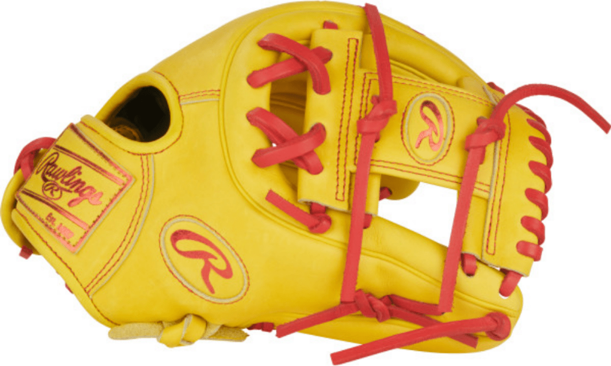 Rawlings Heart of the Hide PROR314U-2Y 11.50&quot; Infield Baseball Glove - Yellow Scarlet