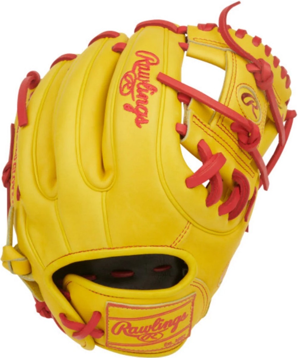 Rawlings Heart of the Hide PROR314U-2Y 11.50" Infield Baseball Glove - Yellow Scarlet