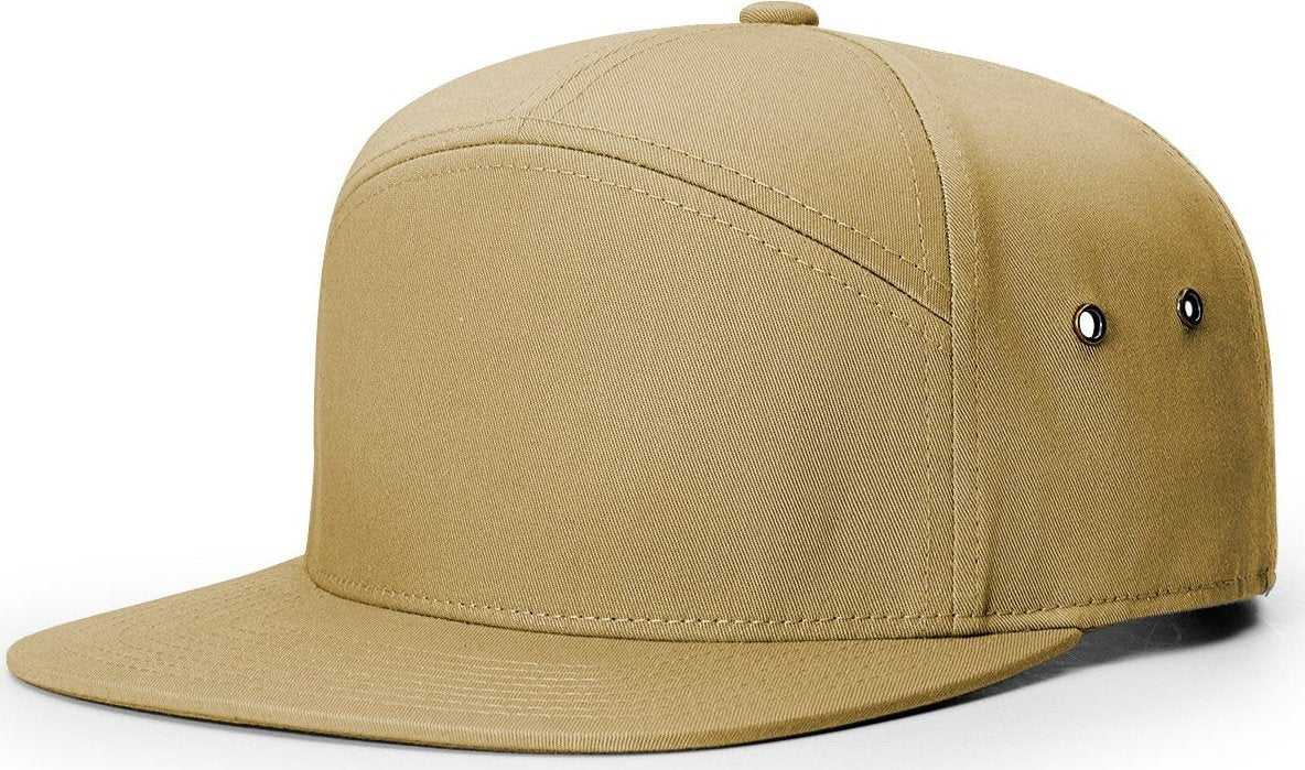 Richardson 257 7 Panel Twill Strapback Caps- Biscuit - HIT a Double - 1