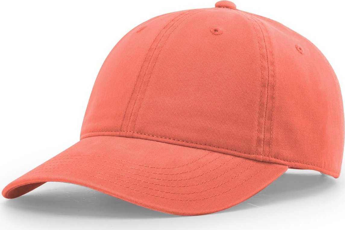 Richardson 326 Brushed Canvas Dad Caps - Coral - HIT a Double - 1