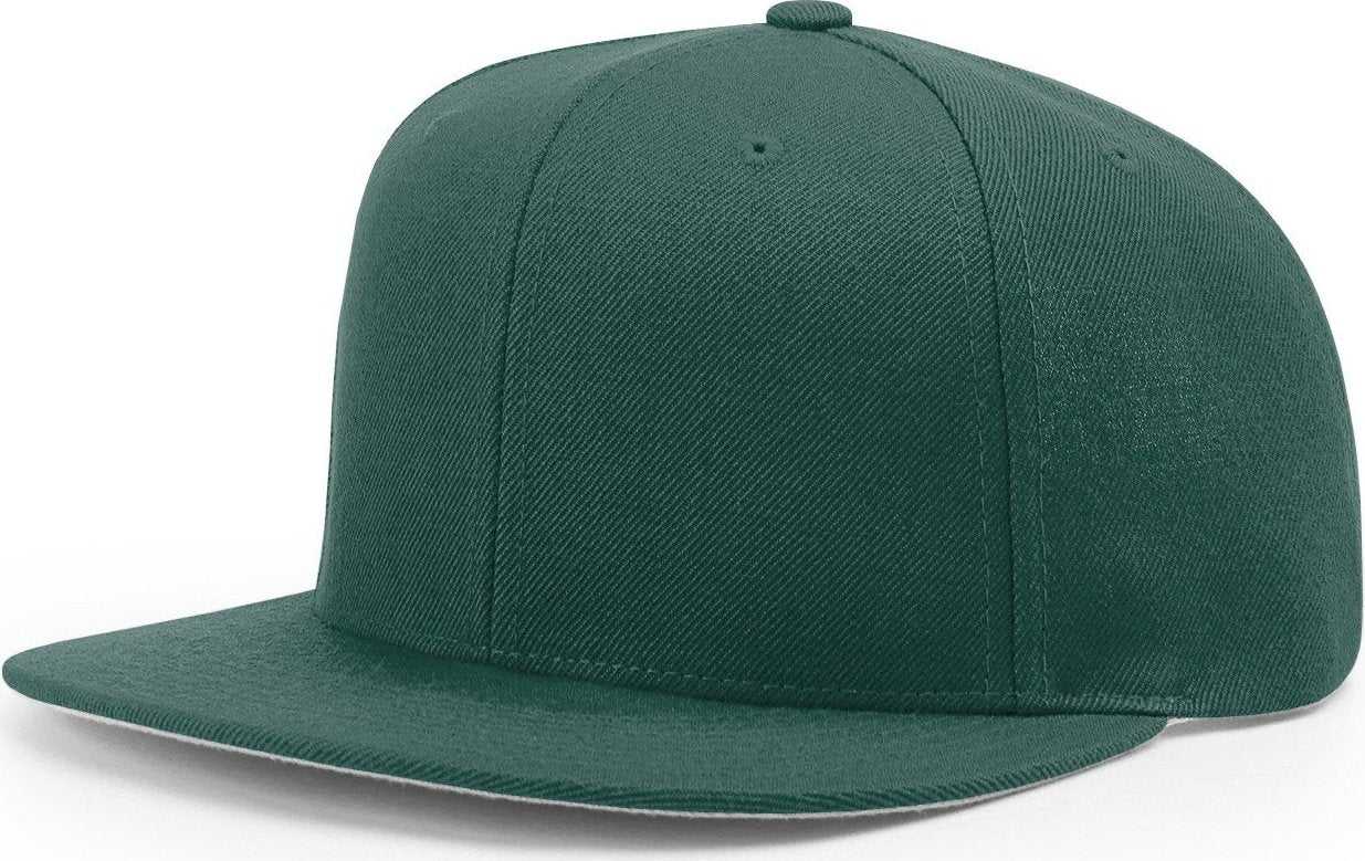 Richardson 510 Wool Flatbill Snapback Caps- Dark Green - HIT a Double - 1