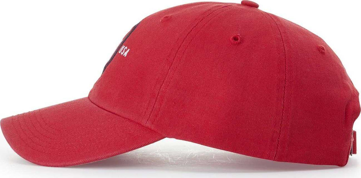 Richardson R55 Garment Washed Twill Caps- Red - HIT a Double - 2