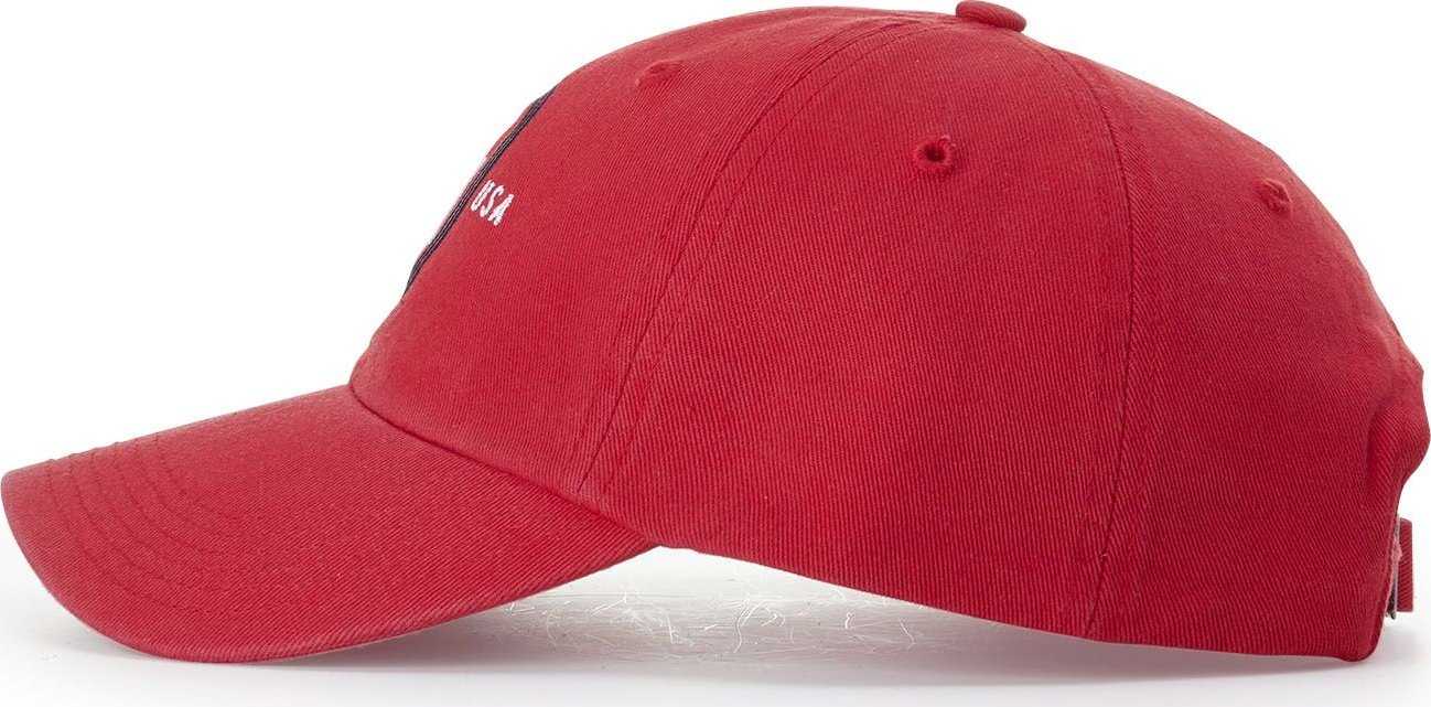 Richardson R55 Garment Washed Twill Caps- Red - HIT a Double - 1