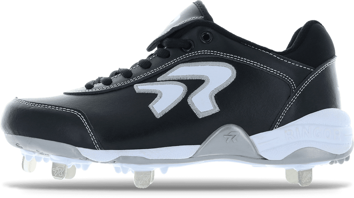 Rip-it Ringor Dynasty 2.0 Women’s Metal Softball Cleats - Black
