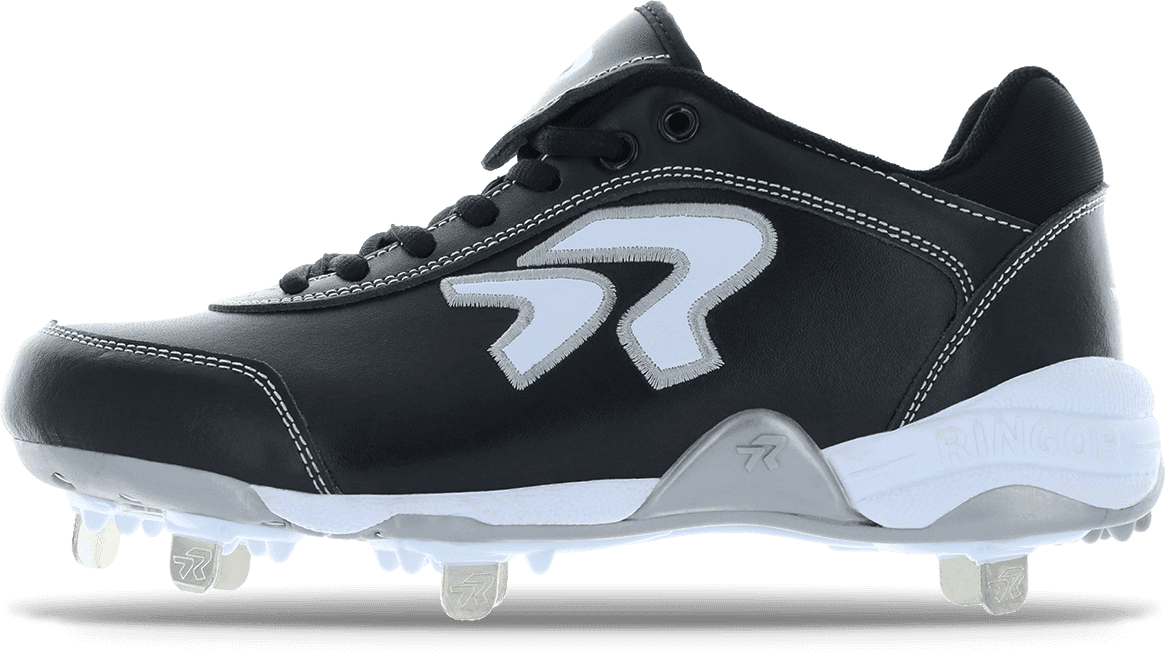 Ringor Dynasty 2.0 Women's Metal Softball Cleats - Black