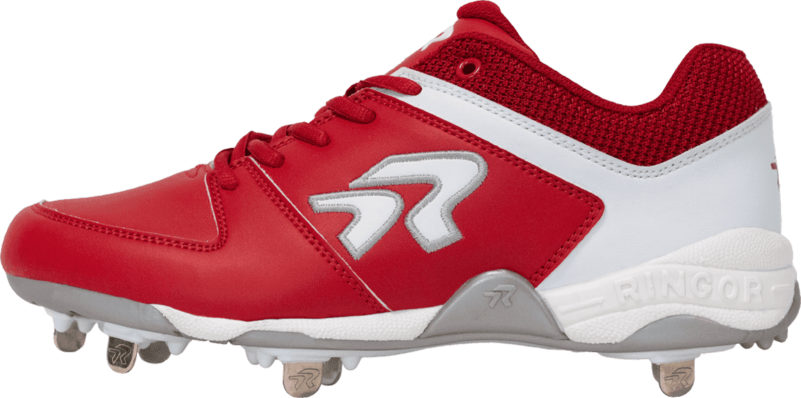 Rip-it Ringor Flite Women’s Metal Softball Cleats - Red