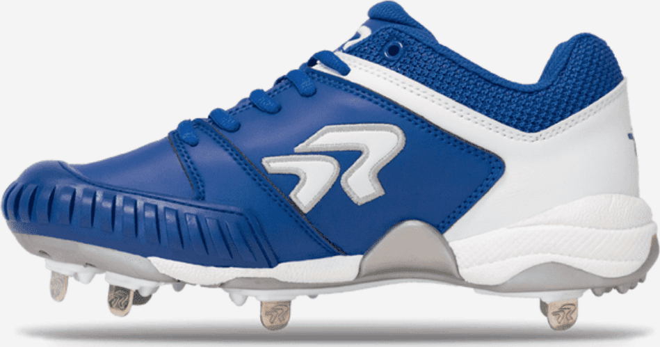 Ringor Flite Women's Metal Softball Cleats with Pitching Toe - Royal