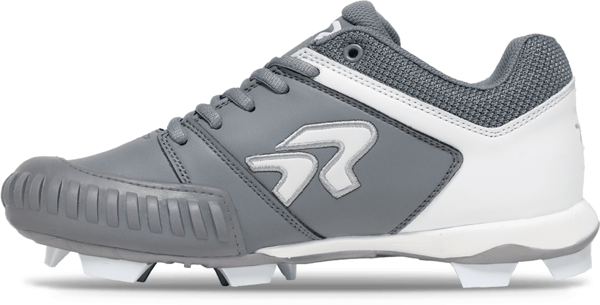 Ringor Flite Women's Metal Softball Cleats with Pitching Toe - Charcoal