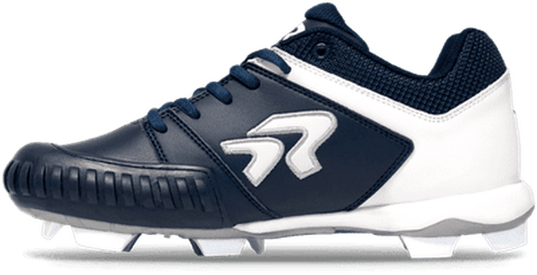 Ringor Flite Women's Molded Softball Cleats with Pitching Toe - Navy