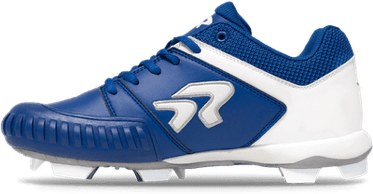 Ringor Flite Women's Molded Softball Cleats with Pitching Toe - Royal