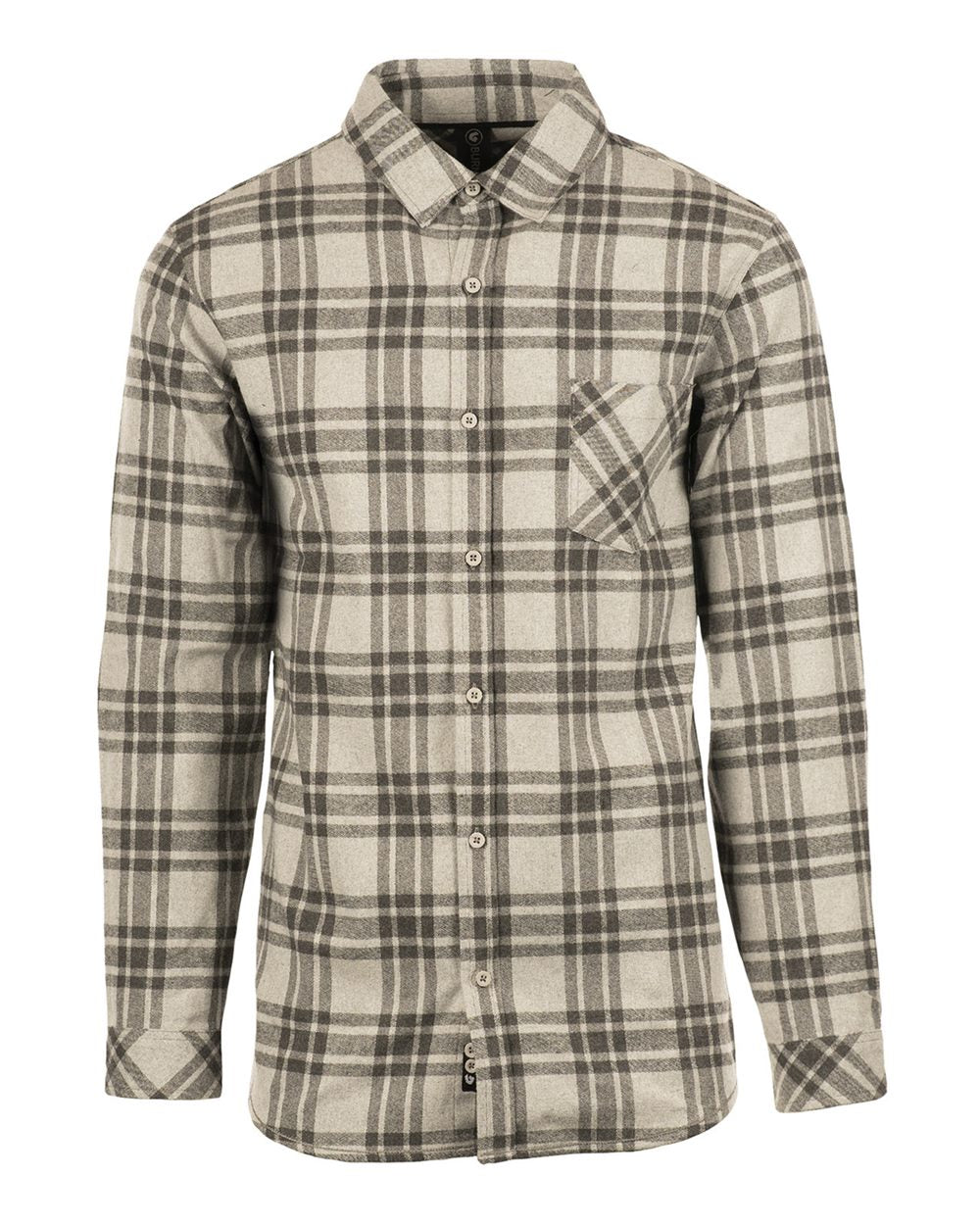 Burnside 8212 Open Pocket Flannel Shirt - Grey  Steel