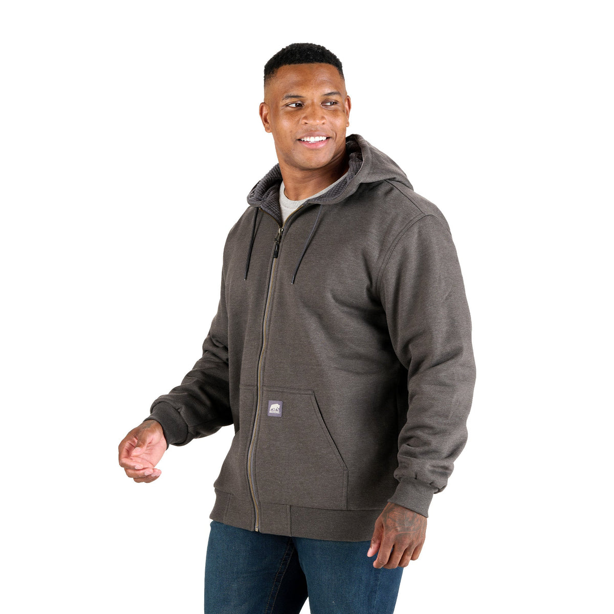 Berne Apparel SZ107 Hooded Sweatshirt - Graphite - front
