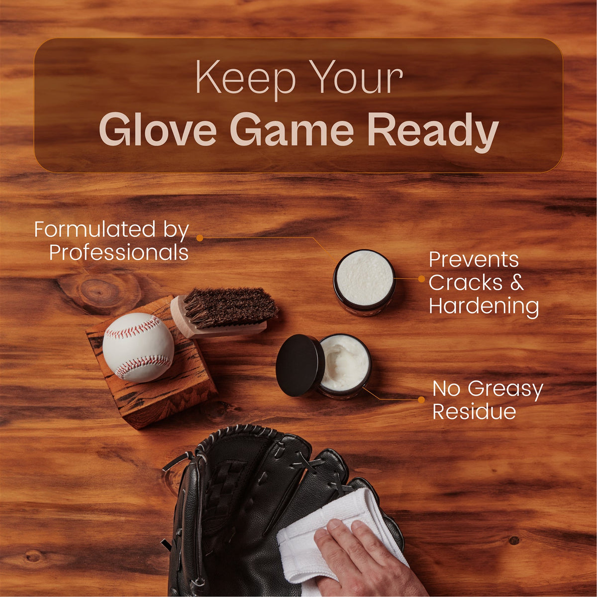 Sarna Baseball Glove Conditioner Cream - 8 oz - HIT a Double - 3