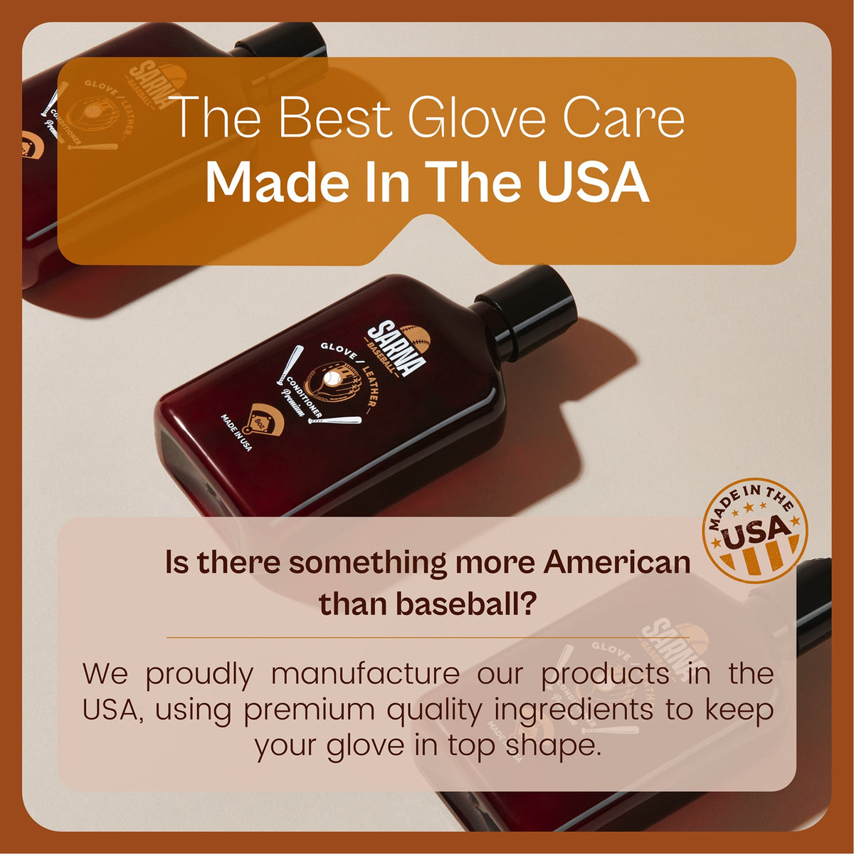 Sarna Baseball Glove Leather Conditioner - 8 oz - HIT a Double - 6