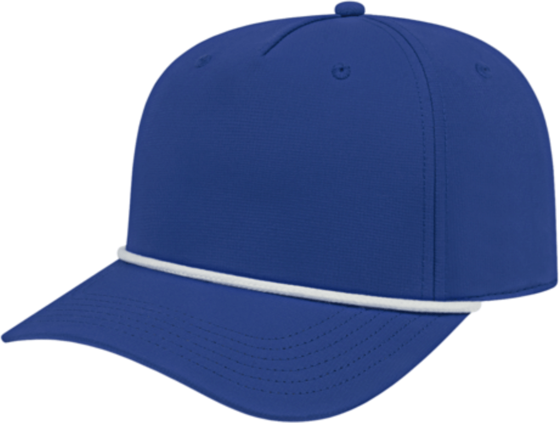Cap America i7256 Athletic Rope Cap - Royal With White Rope
