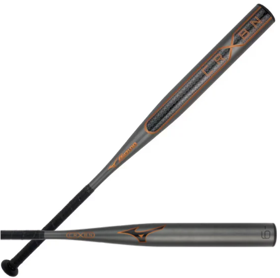 Mizuno 2026 340691 CRBN X (-9) Fastpitch Softball Bat - Black Blazing Orange