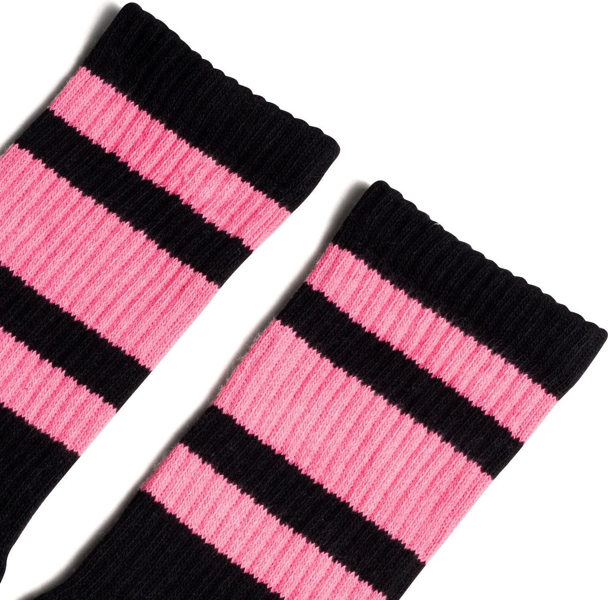 SOCCO Pink Striped Socks - Black