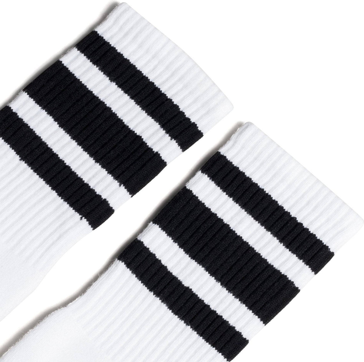SOCCO Black Striped Socks - White