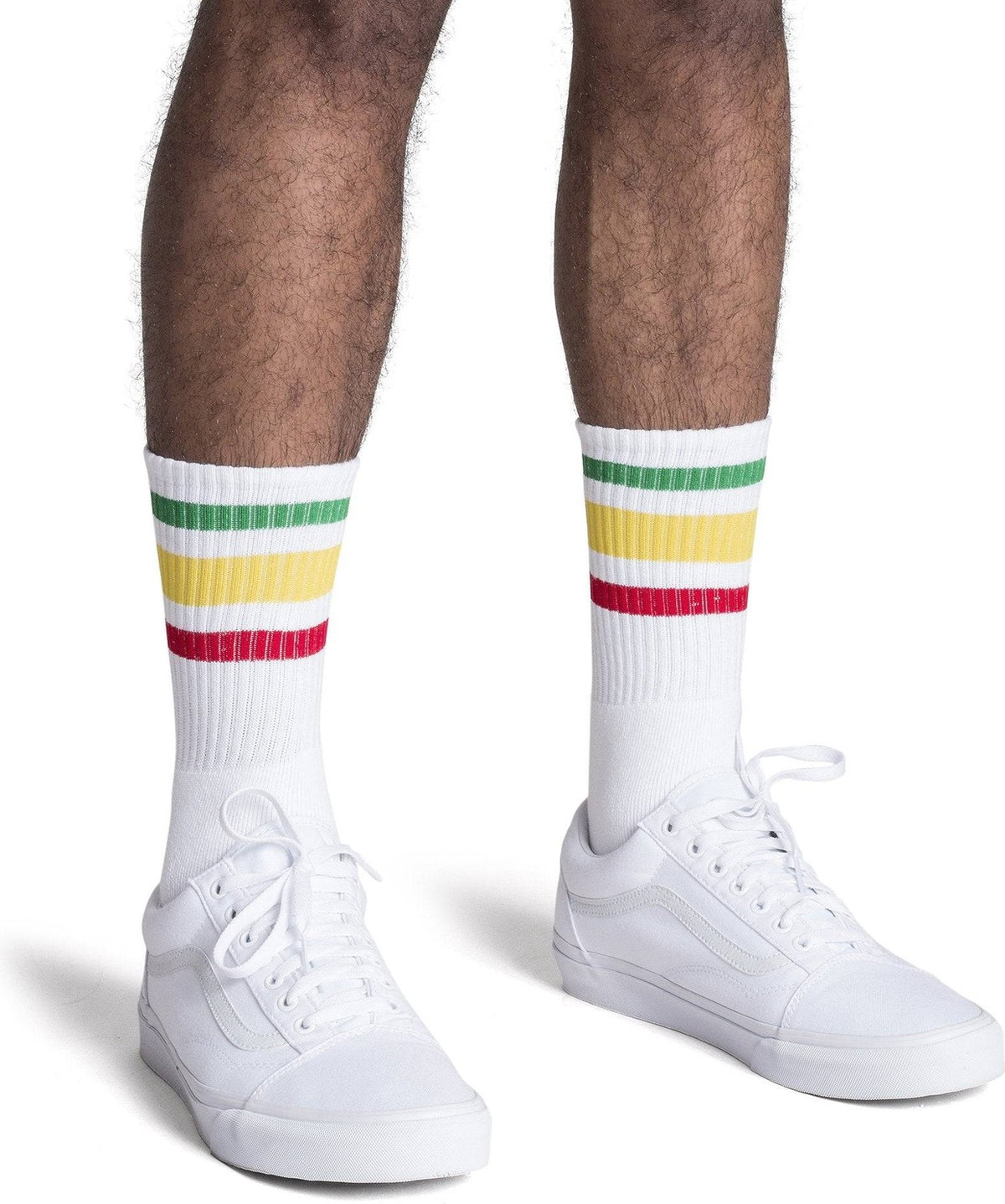 SOCCO Rasta Socks - White