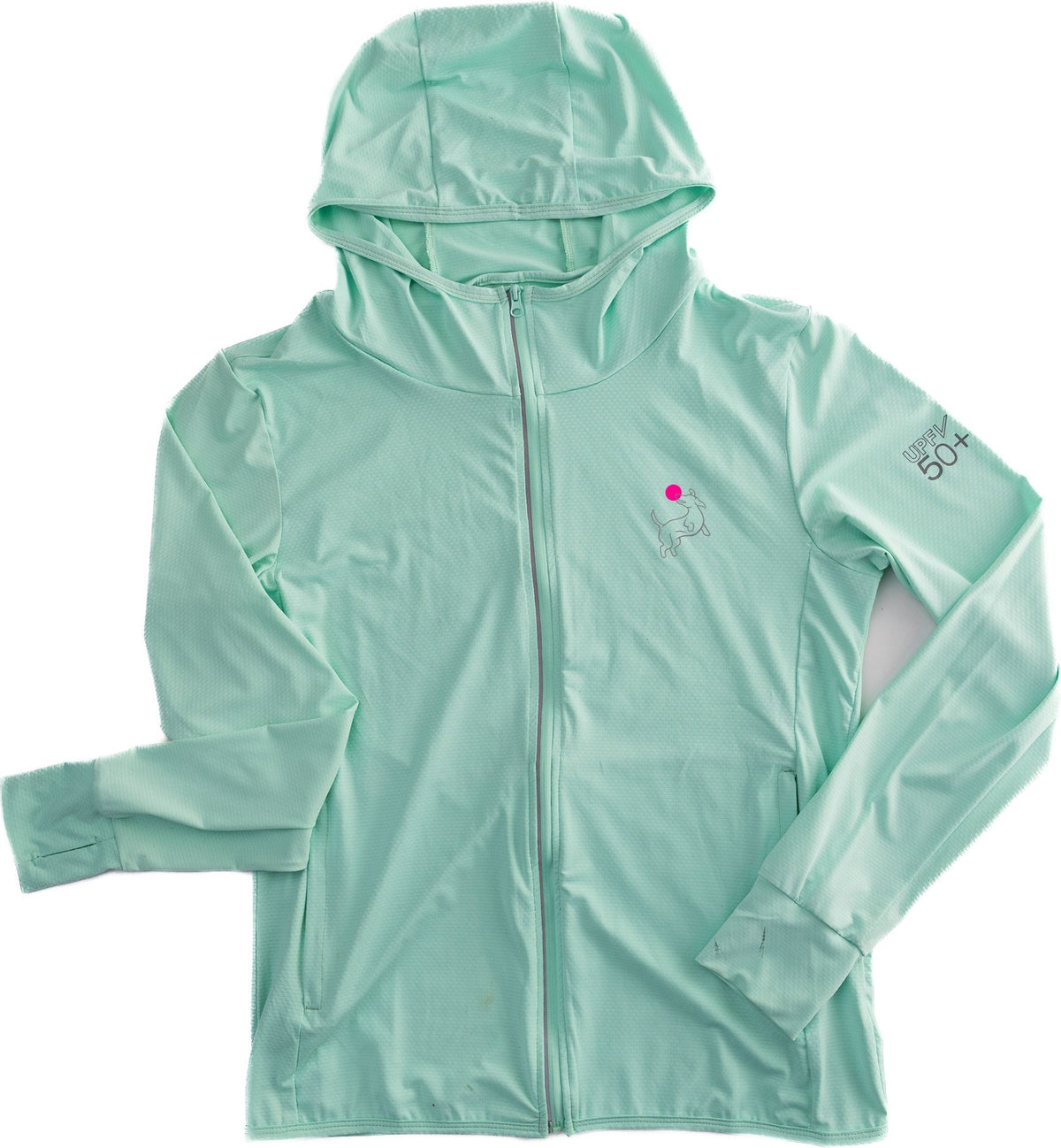 Mint Zip-Front Sun Hoodie