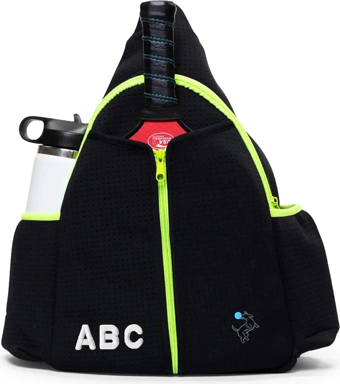 Pickleball Sling Bag - Black (Personalization Available)